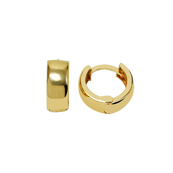 14 Ayar 1.25cm Bombeli Halka Altın Küpe