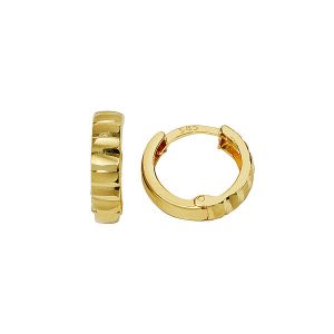 14 Ayar Oyuklu 1.3cm Halka Altın Küpe