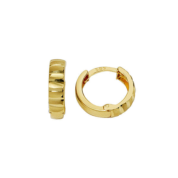 14 Ayar Oyuklu 1.3cm Halka Altın Küpe