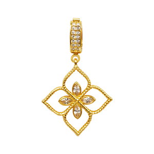 14 Ayar Çiçek Charm Altın Kolye Ucu 3.42gr