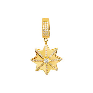 14 Ayar Taşlı Yıldız Charm Altın Kolye Ucu 2.90gr