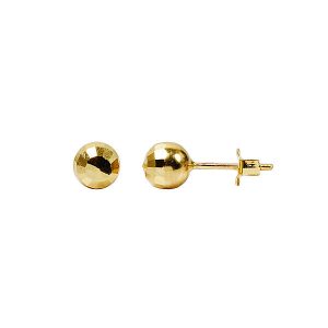 14 Ayar 6mm Altın Top Küpe