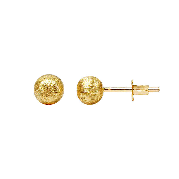 14 Ayar 5mm Kumlu Altın Top Küpe