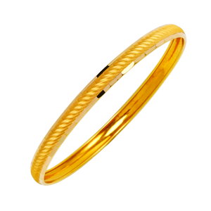14 Ayar 0.60cm Ayna Kenarlı Altın Bilezik